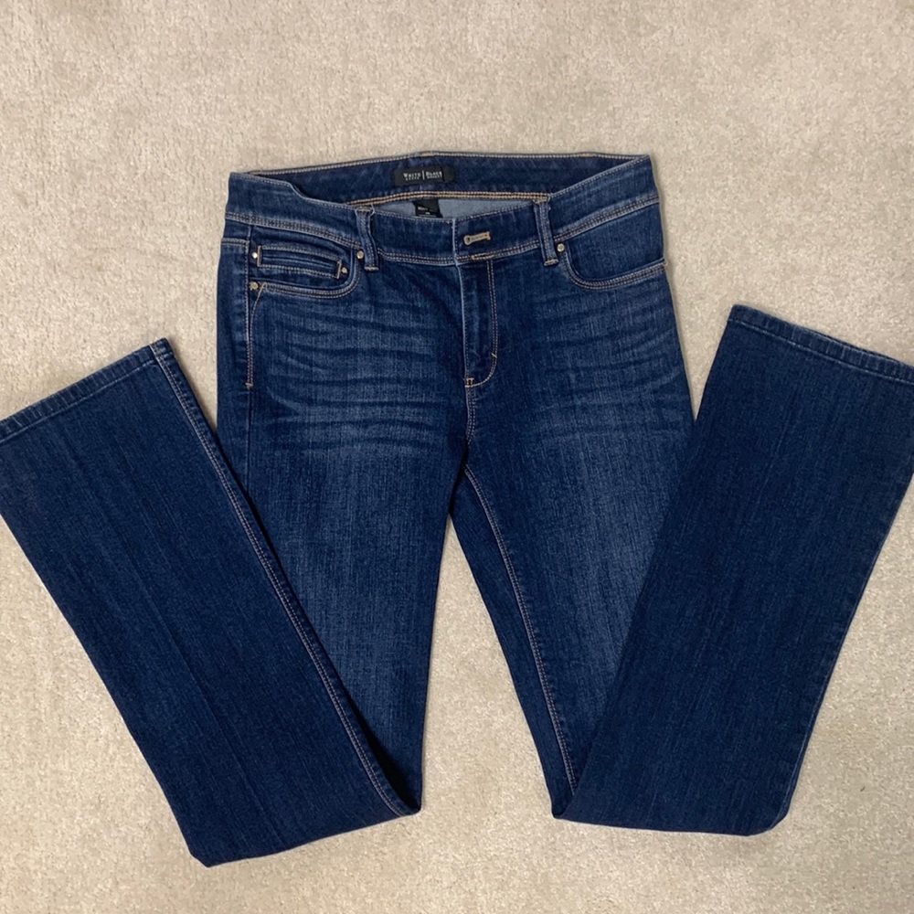 White House Black Market boot leg blue jeans